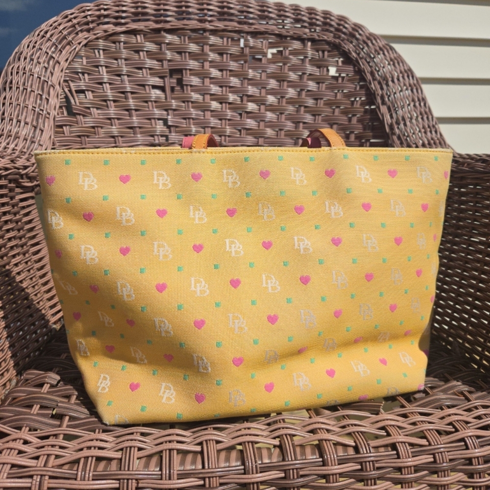 Vintage Dooney And Bourke Hearts Tote Bag